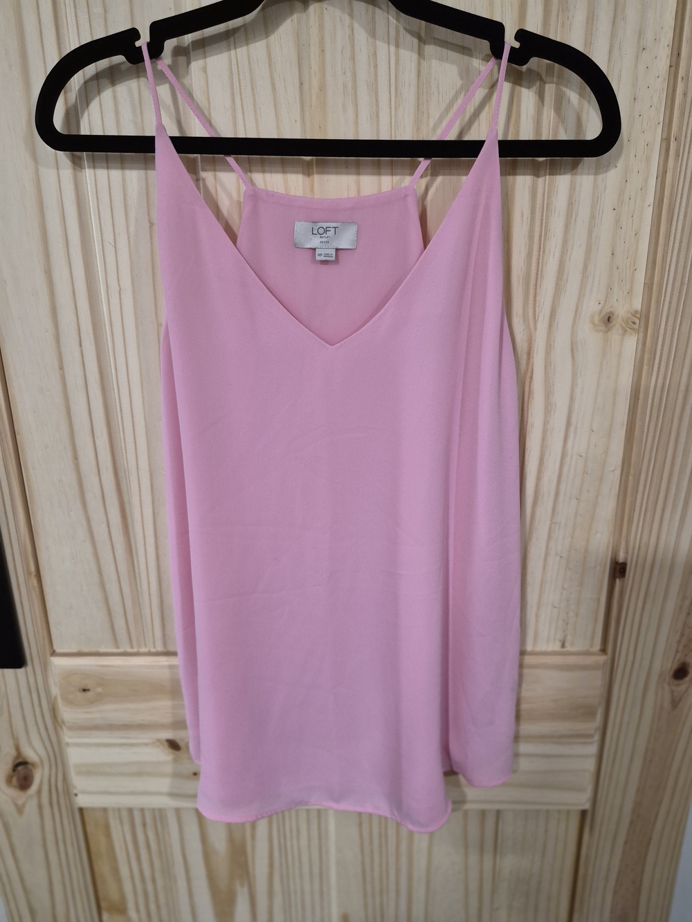 LOFT Light Pink V-Neck Spaghetti Strap Cami
